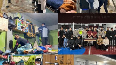 Pelaksanaan Penggeledahan Razia Rutin Kamar Hunian Rutan Takengon Bersama Polisi