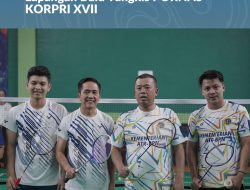 Menteri Nusron dan Wali Kota Palembang Tunjukkan Semangat Sportivitas di Lapangan Bulu Tangkis PORNAS KORPRI XVII