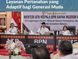 Pembinaan di Kanwil BPN Provinsi Sumsel, Menteri Nusron Tekankan Layanan Pertanahan yang Adaptif Bagi Generasi Muda