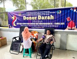 Peringati Hari Bhakti Kemenimipas, Lapas Langsa Gelar Donor Darah Bekerja Sama dengan PMI Kota Langsa