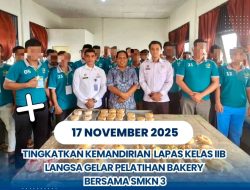 Tingkatkan Kemandirian, Lapas Langsa Gelar Pelatihan Bakery Bersama SMKN 3