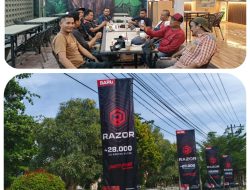 Vendor Silaturahmi dengan Awak Media, Klarifikasi Terkait Ijin Iklan Rokok Razor di Taman kota Idi