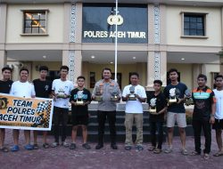 Tim Polres Aceh Timur Sukses Membawa Pulang 8 Trophy di Kejuaraan Grasstrack Piala Kapolda Aceh