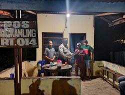 Sambang Kamtibmas, Ka Polsek Dan Babinkhamtibmas Dumai Timur, Bangun Keakraban dan Keamanan Bersama Warga RT 014 Teluk Binjai