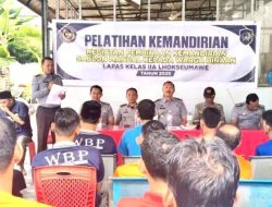 Giat Pembinaan Kemandirian “Pelatihan Sablon Manual” Bagi WBP Lapas Lhokseumawe