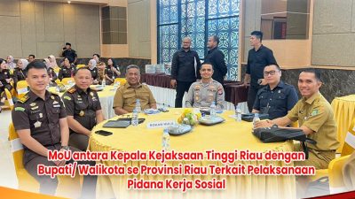 Perkuat Pemidanaan Humanis, Bupati Anton Hadiri Penandatanganan MoU Pidana Kerja Sosial