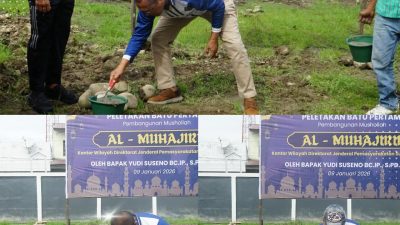 “Kakanwil Ditjenpas Sumut Resmi Letakkan Batu Pertama Pembangunan Mushollah Al-Muhajirin”