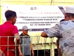 Kanim Langsa Giat Pemantauan Pembangunan Sumur Bor Bantuan Kemenimipas untuk Warga Kampung Kota Lintang Aceh Tamiang