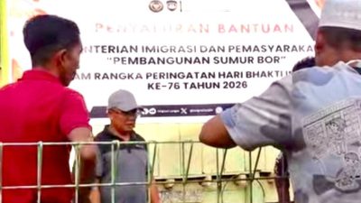 Kanim Langsa Giat Pemantauan Pembangunan Sumur Bor Bantuan Kemenimipas untuk Warga Kampung Kota Lintang Aceh Tamiang