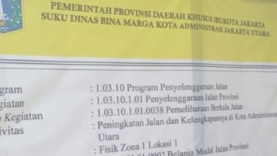 Proyek Fisik Zona 1 Lokasi 1 Sudin Bina Marga Jakut Dikerjakan Asal Jadi, LSM GRACIA Minta Gubernur Pramono Evaluasi Pejabat Sudin BM Jakut
