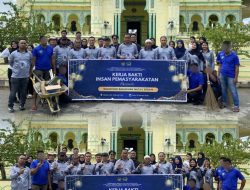 Sambut Bulan Suci Ramadhan,Rutan Tanjung Pura Gotong Royong Bersihkan Mesjid