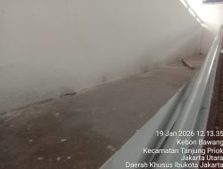 Proyek Pengecatan dan Perbaikan Gedung Parkir Blok T Gedung Walkot Jakut ‘Amburadul’